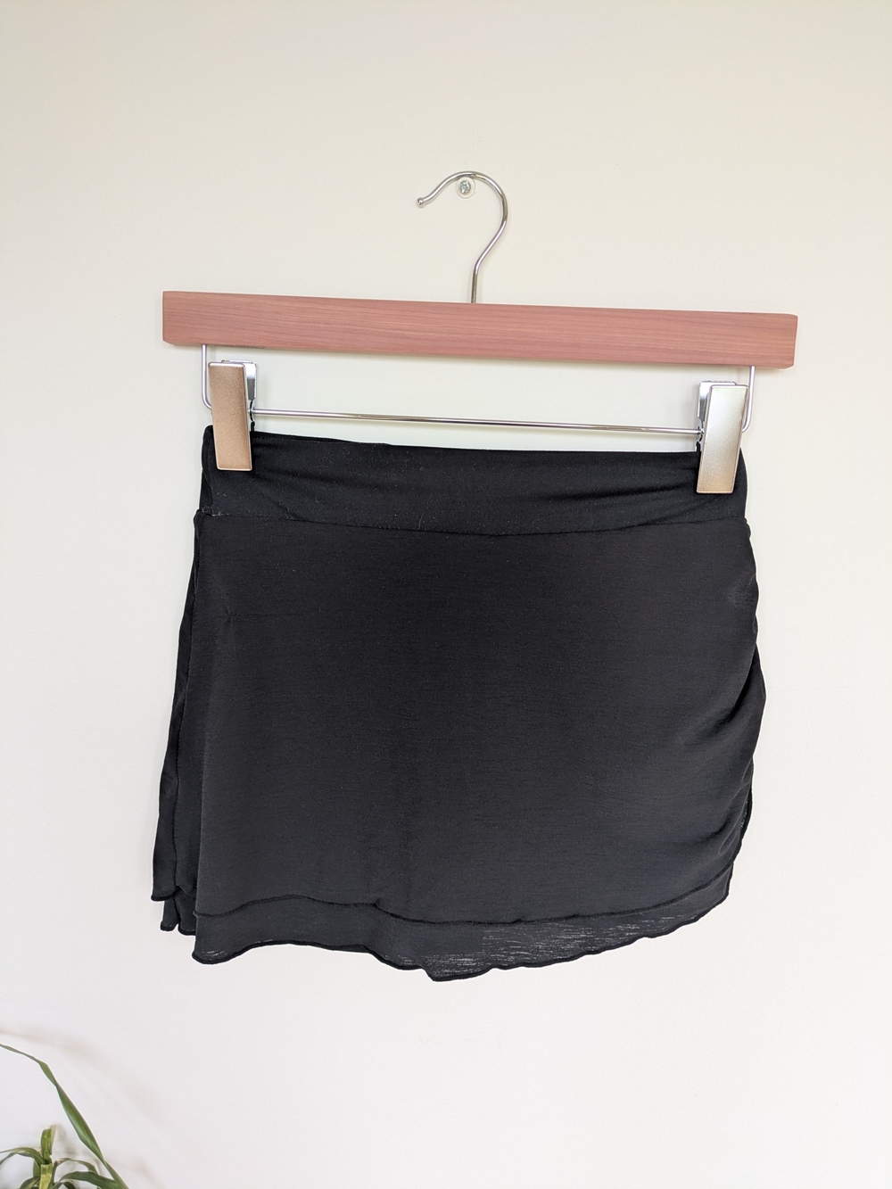 FP Movement by Free People Black Layered Skort with Smooth Waistband